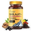 Himalayan Shilajit-Komplex mit Ashwagandha, Mace, Gokshura, Cinnamon & Piperine | Energie, Vitalität & 85+ Trace Minerals, Shilajit für Herren, Shilajit für Damen, Regular Dose - 150 Kapseln