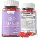 Saffron-Ergänzungen 100mg - 100% reiner Saffron-Extrakt mit Magnesium Glycinat, L-Theanin, Turmeric, Ashwagandha, Honey & Vitamin B-Komplex für Stimmung & Power, Antioxidans, Vitalität - 120 Zähler
