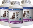 Katzen Bad Breath Home Remedy - PROBIOTICS für Haustiere - Hunde Katzen - Bad Gas und Atemberauben - Advanced Immune Boost - Katze Digestive Suppor - 3 Flaschen (180 Bäume)