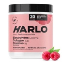 Harlo - Himbeer Salz Elektrolyt-Getränk-Mischung mit überleben Collagen & Kreatin-Kratin-Monohydrat-Pulver - Energy Drink Powder - Pre Workout Powder - Sugar Free Energy Drinks - Post Workout Recovery
