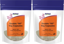NOW Supplementi, Capsule Vegetariani Vuoti, Doppia 00", Filled by Weight, Progetto Non OGM verificato, 250 capsule di Veg (Pack of 2)