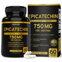Epicatechin Extrakt 750mg Pro Servieren - (60 Kapseln) - Unterstützt Lean Muscle, Nitric Oxide, Myostatin Inhibitor, Stamina, Endurance, Pump & Gains - Non-GMO & Vegan Supplement - (60 Count)