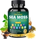 Bualle Organic Sea Moss Capsules mit schwarzem Samenöl, Ashwagandha, Bladderwrack, Ginger & Burdock Root – Kräuter-Komplex für tägliche Wellness – 60 Kapseln (1 Packung)