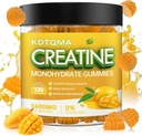 Kreatin Monohydrat-Gummi für Männer & Frauen 120 CT - 5600mg Kreatin Monohydrat pro Servieren, Kaubare Kreatin Monohydrat für Muskelunterstützung & Energie Boost, Zuckerfrei, Vegan (Mango Flavor)