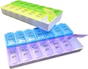 zweimal pro Tag Pill Organizer - Sonntag Durch Samstag Container für Vitamine und Pillen A.M. P.M. (1)