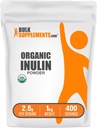 BulkSupplements.com Organic Inulin Powder - Inulin Supplement, Soluble Fiber Powder - Vegan & Gluten Free - 2,5g pro Servierung, 1kg (2.2 lbs) (Pack von 1)