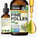 BIO KRAUTER Pine Pollen Tincture - Pine Pollen Pulver Flüssiger Extrakt für Immununterstützung - Alkohol & Zucker freie natürliche Kräuterergänzung - 2 Fl.Oz.