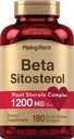 Piping Rock Beta Sitosterol Supplement für Männer | 1200 mg | 180 Softgels | Plant Sterols Complex | Non-GMO, Glutenfrei