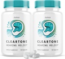(2 Pack) Cleartone Pillen - Offizielle Formel - Clearton Tinnitus Hörgerät Pillen, klare Ton Pillen Hörgerät maximale Stärke Formel klare Tone Advanced Vitamin Supplement (120 Kapseln)