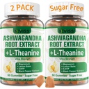 NEVISS Ashwagandha Gummies 2000mg, Feel Refreshed, Plus proprietäre Mischung mit L-Theanin, 5-HTP, Zitronenbalm, Magnesium für Beruhigung, Zzzs & Relaxation Support, 120 Count