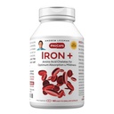 ANDREW LESSMAN Iron Plus 180 Kapseln - 18mg Eisen, 100% reine Aminosäure Chelateisen (Glycinat, Aspartat), Plus Vitamin C für erhöhte Absorption, klein, leicht zu schlucken Kapseln, keine Zusatzstoffe
