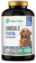Omega 3 Fischöl-Ergänzung für Hunde und Katzen - 1000 mg reine DHA und EPA Omegas - Unterstützt gesunde Mantel und Haut, Herz, Immunsystem, Gelenke und Hip - 180 Softgels