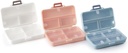 Tragbare Pillen-Gehäuse, Tablet-Organisator, Täglich Pille Organizer,7 Komponenten, Pillen-Box für Geldbeutel, um Vitamine, Kaffee Leberöl, Ergänzungen und Medikamente zu halten(White+Blue+ Rosa