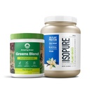 Bundle of Amazing Grass Greens Superfood Powder: Original, 30 Servierungen + Isopur Vanilla Vegan Protein Powder, Plant Based, Organic Pea Protein, Dairy Free, 20 Servierungen (Packaging May Vary)
