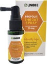 UNIBEE Propolis Throat Spray (Gesamt Flavonoids 154mg) - Sore Throat Relief, Oral Health Promotion, Natürliche Immununterstützung, Alkoholfreie &amp; wasserlösliche Propolis