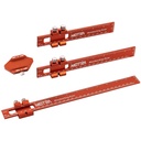 Holzbearbeitungs-Regel, Neitra 3PCS (6/8/12 Zoll) Metall-Taschen-Regel mit einem 45° & 30° Dia-Stop zur Messung von Präzision, Dia-Stop-Aluminium-Regel für Marking Inch und Metrische T-Typ Schreib-Regel-Platz