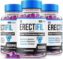 (3 Pack) Erectifil Gummies, Erectifil 1000 MG Gummies, All-Natural Formula Support für Herren, Premium Male Supplement für Gesamtgesundheit und Spitzenleistung, Erec tifil Gomitas Bewertungen (180 Gummi)