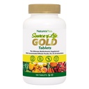 NaturesPlus Quelle des Lebens Gold Multivitamin - 180 Tabletten - mit Vitaminen D3 & B12 - Blut, Knochen und Immununterstützung - Vegetarisch & Glutenfrei - 60 Servietten