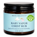 Irene Organics Bio Baby Vapor Chest Rub Clean Vapo Rub Hergestellt mit nicht toxischen Inhaltsstoffen wie Eucalyptus Essential Oils, Safe for All Ages, Neugeborene und Infants, Sick Kids Essentials