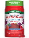 Nature's Truth Kids Multivitamin Gummis mit Probiotics | 60 Count | Berry Punch Flavor | Vegetarisch, Non-GMO und glutenfreie Ergänzung