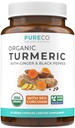 Bio Kurkuma Ginger Schwarz Pfeffer Ergänzung - Hohe Potenz Bio Kurkuma Kapseln mit Ginger & Schwarz Pfeffer für verbesserte Vorteile und Absorption - Vegan & Non-GMO (1 Monat Versorgung)