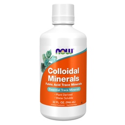 NOW Integratori alimentari, Minerali colloidali Liquidi, Minerali vegetali derivati, Minerali di Trace essenziali, 32 once