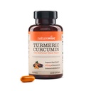 NatureWise Kurkuma Curcumin 500mg mit schwarzen Pfeffer Weichgelen - Extra Strength, Enhanced Absorption - 95% Curcuminoide & BioPerine für Immununterstützung - Glutenfrei, Non-GMO - 30 Count[1-Month Supply]