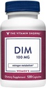 Der Vitamin Shoppe DIM 100MG mit Bioperine Black Pepper Extract, unterstützt Estrogen Stoffwechsel für Frauen Gesundheit (120 Kapseln)