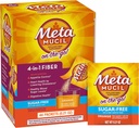 Metamucil On-The-Go, Tägliche Psyllium Husk Pulver-Ergänzung, Zuckerfreies Pulver, 4-in-1 Fiber für Verdauungs-Gesundheit, Orange Flavored Drink, 44 Packungen