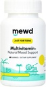 MEWD Teen/Kids Daily Multivitamin Gummy mit natürlichem Mood Enhancer,Vegan,Immune System Booster Supplement,Kids Vitamin mit Eisen, Zink,Gluten Free-Focus Vitamin für Kinder-Brain Health-Made in USA