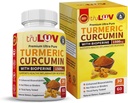 Kurkuma Curcumin mit Bioperine Ginger Ergänzung 1500mg 60 Kapseln– Natürliche Nahrungsergänzungsmittel für Gesundheit Non-GMO | Gluten kostenlos
