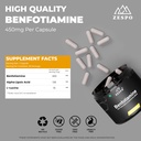 Benfotiamin 450mg – 90 Kapseln,Unterstützt Cellular Health mit Alpha Lipoic Acid & L-Leucin, Tägliche Ernährung & Wellness Formel