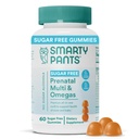SmartyPants Pränatale Vitamine für Frauen, Zuckerfreie Multivitamin-Gummien: Methylfolat, Omega 3 (ALA) Vitamin D3, C, Vitamin B12, B6, A, K & Zink, Inositol, Erythritol Free, 60 Count (20 Tage Versorgung)