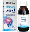 HERBION Naturals Memory Support Liquid - Hilft zur Verbesserung der Gehirnfunktion & Absent Mindedness, hält gesunde Stimmungsstufen mit Ginkgo Biloba, Erwachsene und Kinder über 12 Jahre, 5 fl oz, 150 ml