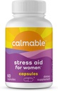 Stress Relief Aid für Frauen - Vegan - GABA, 5-HTP, Ashwagandha - Vitamin Nahrungsergänzung - 60 Kapseln