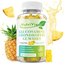 Glucosamin Chondroitin Gummis, Extra Strength Joint Support Supplement mit MSM & Elderberry, Antioxidant Immununterstützung für Erwachsene, Ananas Flavor, 60 Count