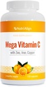 Nutri-Align Mega Vitamin C | 120 Hohe Stärke Vitamin C 1000mg Kapseln - Vitamin C und Zink, Eisen & Kupfer Ergänzung | VIT C Ergänzungen | Gluten & Zucker Free | Leistungsstarke Antioxidantien