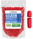 XPRS Nutra Size 5 Empty Capsules - 500 Count Very Small Empty Gelatin Capsules - Pills DIY Capsule Filling - Fillable Pill Gel Caps for Do-It-Yourself Vitamin Supplements (Red)