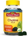 Natur Made Choline Ergänzungen, unterstützt Leber Gesundheit, Nervous System Funktion und Gehirn Gesundheit, 40 Vegan Gummies, 20 Tage Versorgung