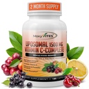 Liposomale Vitamin C mit Zinkkapseln - Vit C Organic Elderberry, Amla, Camu Camu- Vitamina C hohe Absorption, Anti-Aging, Immununterstützung,1500mg/Serving 3 Month Supply Gluten Free NON GMO Veggie Caps