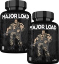 ONL Testosteron Ergänzung für Männer - Major Load Testosteron Booster mit Horny Ziegen Unkraut & Maca Wurzel - Tongkat Ali Energie Pillen für Stamina & Stärke - Test Booster 60 Kapseln (2pk)