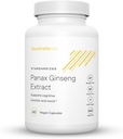 Illuminate Labs Panax Ginseng Extract Kapseln | 200 mg | Unterstützt Energie, Kognitive Funktion & Mood | Third-Party Getestet und unterstützt von Medizinischer Forschung