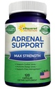 aSquared Nutrition Adrenal Support & Cortisol Manager Supplement (120 Kapseln)-Adrenal Health w/Vitamin C Complex Pills unterstützen Fatigue & Stress Relief-Ashwagandha, L-Tyrosine, Rhodiola & Ginseng