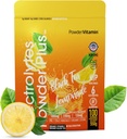 PulverVitamin Elektrolyte Pulver Plus (100 Portionen) Schwarzer Tee-Lemonade Elektrolyt Pulver Zero Calorie Keto,0 Zucker, Kein Maltodextrin, 1000mg Kalium, 120mg Calcium, 120mg Magnesium, Hydration Pulver