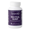 Dr. Amen brainMD Restful Sleep - 60 Kapseln - Fördert Entspannung & Beruhigung, Enthält Melatonin, Valerian, GABA & Magnesium, Non-Habit Forming - Glutenfrei - 15 Portionen