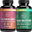 Primal Harvest Haarwachstum & Multivitamin Ergänzungen für Frauen und Männer Multi Vitamin Kapseln und Haar Regrowth Complex Pillen Bundle