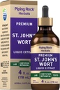 Piping Rock St Johns Wort Tincture Drops | 4 Fl Oz | Premium Liquid Herb Extract | Hypericum Perforatum | Vegetarisch, Alkoholfrei | Non-GMO, Glutenfreie Ergänzung