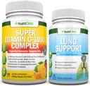 Super Vitamin C Complex Tabletten & Lung Support Kapseln Combo - Gezielte Lung Health Support
