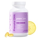 Premom Prenatal DHA Fischöl: Triglycerid Omega 3 mit 470mg DHA, 200mg EPA + 400 IU VIT D3 Supplement - Fruchtbarkeitsunterstützung für Frauen - Global aus Wild Caught Fish