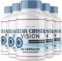 rize labs (5 Pack) Klare Crystal Vision Ergänzung, Klare Crystal Vision für Blurry Eyes, ClearCrystal Vision, um gesunde Augenfunktionen zu unterstützen, Klare Crystal Vision Formel Bewertungen (300 Kapseln)